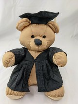 Gibson Nylon Graduation Brown Bear Plush 11 Inch Cap Gown Stuffed Animal Toy - £7.36 GBP