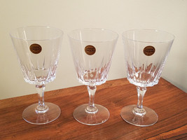 Set of 3 Cristal d&#39;Arques France 24% Genuine Lead Crystal Wine Glasses - £23.18 GBP