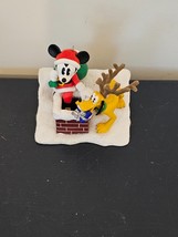 Disney Hallmark 2005 Santa Mickey Mouse Christmas Ornament Pluto Reindeer - £7.98 GBP
