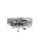 Baguette Princess Diamond Platinum Engagement Ring Setting Mounting, .65... - £1,988.51 GBP