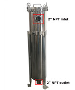 Corrosion-resistant 1PC 100Psi 2&quot;NPT Stainless Bag FilteringTool with Me... - $834.28 CAD