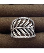 Authentic PANDORA Tropical Palm Ring, Sterling Silver Sz 6, 190952CZ-52 New - $42.74