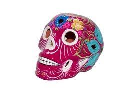 Day of The Dead DOD Medium Sugar Skull Lantern Flower Cut Out Pink 5.5&quot; L - $551.09 MXN