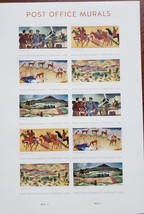 Post Office Murals Multiple Stamp Designs- 2019 USPS 10 Forever Stamps Sheet - £15.68 GBP