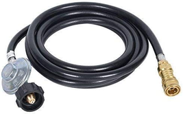 12Ft Propane Hose with Regulator -3/8 Quick Connect Disconnect Replaceme... - £23.95 GBP