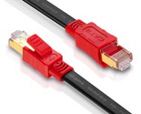 Flat Cat8 Ethernet Cable 25Ft, 26Awg Cat 8 Lan Network Cable 40Gbps 2000... - £25.30 GBP
