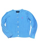 Polo Ralph Lauren Toddlers Cable Knit Cardigan Sweater Blue Cotton 3/3T - $19.20