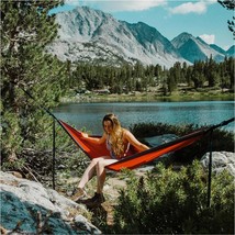 Evergreen Lightweight Outdoor Portable Camping Hammock - Single &amp;, Double, Red - £27.17 GBP