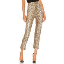 Nwt Lovers + Friends Indra Faux Leather Pant In Snake Skin In Beige Size M $198 - £37.68 GBP
