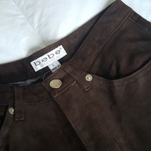 NWT  75% off! BEBE Chocolate Brown Suede Jeans Size XS or S 31&quot; inseam - WOW! - £24.16 GBP