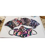3 pack HANDMADE FASHION FACE COVER MASK custom floral cherry Reusable WA... - $13.43 CAD