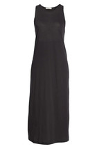 NWT Vince Pima Cotton Sleeveless Twist Back Midi in Black T-shirt Dress L $195 - £70.92 GBP