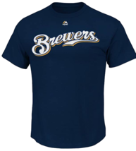 Majestic Hombre Milwaukee Brewers Lucroy #20 Camiseta Cuello en Pico, Marino, XL - £12.39 GBP