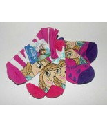 Disney Frozen 3 Pairs Girls Socks Elsa and Anna Red Purple Pink Size 6-8... - £5.78 GBP