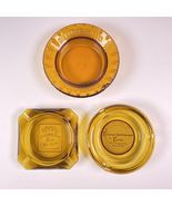 Lot Of 3 Amber Glass Ashtrays Best Western Colonial Motor Inn &amp; Del Webb... - $292.08 MXN