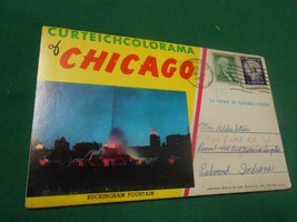 Vintage Souvenir Postcard Folder &quot;Curteichcolorama of CHICAGO&quot; - £7.58 GBP