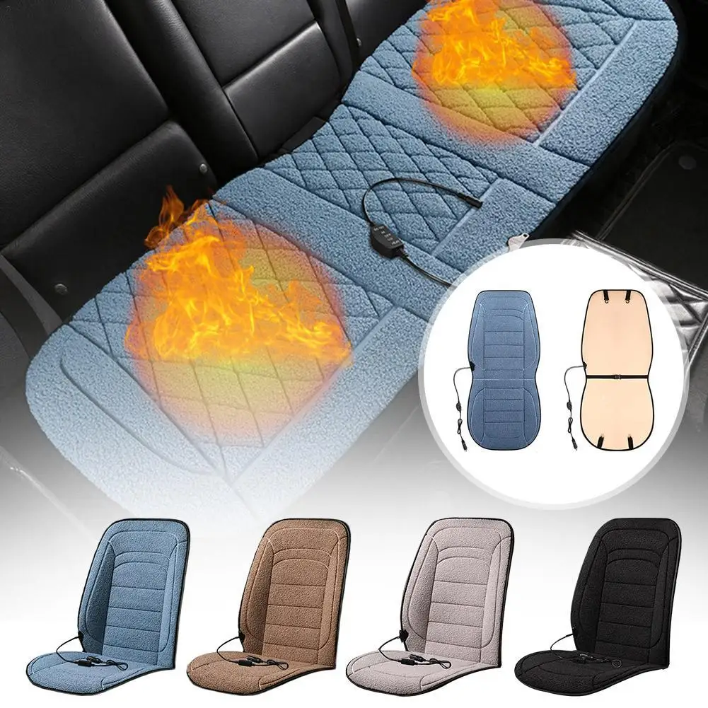 12V/24V Heated Car Seat Cushion Cover Winter Warmer Front Rear Seat Electric - £25.65 GBP+