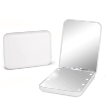 Pocket/Purse Mirror 1X/3X Magnification LED Small Compact Travel Makeup Mirror - £11.09 GBP