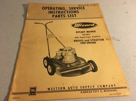 Wizard Rotary Mower 2XC2817 Operating Service Instructions Manual No.61-66 - £9.71 GBP