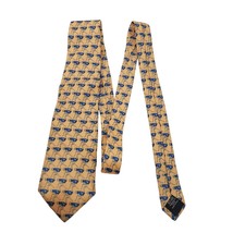 Eximious London Yellow Blue Ostrich Print Fashion Necktie - £10.89 GBP