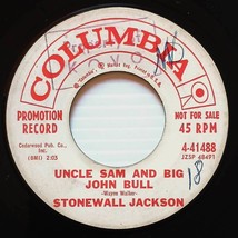 Stonewall Jackson - Igmoo / Uncle Sam and Big John Bull [7&quot; 45 rpm Promo] 1959 - £6.42 GBP