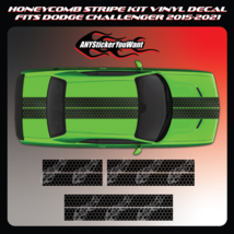 10&quot; Dual Honeycomb Stripe Kit Vinyl Decal Fits Dodge Challenger 2015-2021 - $116.51