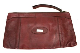 Vtg 70s Etienne Aigner Classic Burgundy Reptile Leather Handbag LARGE Cl... - $47.97