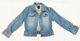 The LIMITED Women&#39;s Denim Jean Jacket Trucker Cotton Blue Made In Egypt Size M - £25.91 GBP