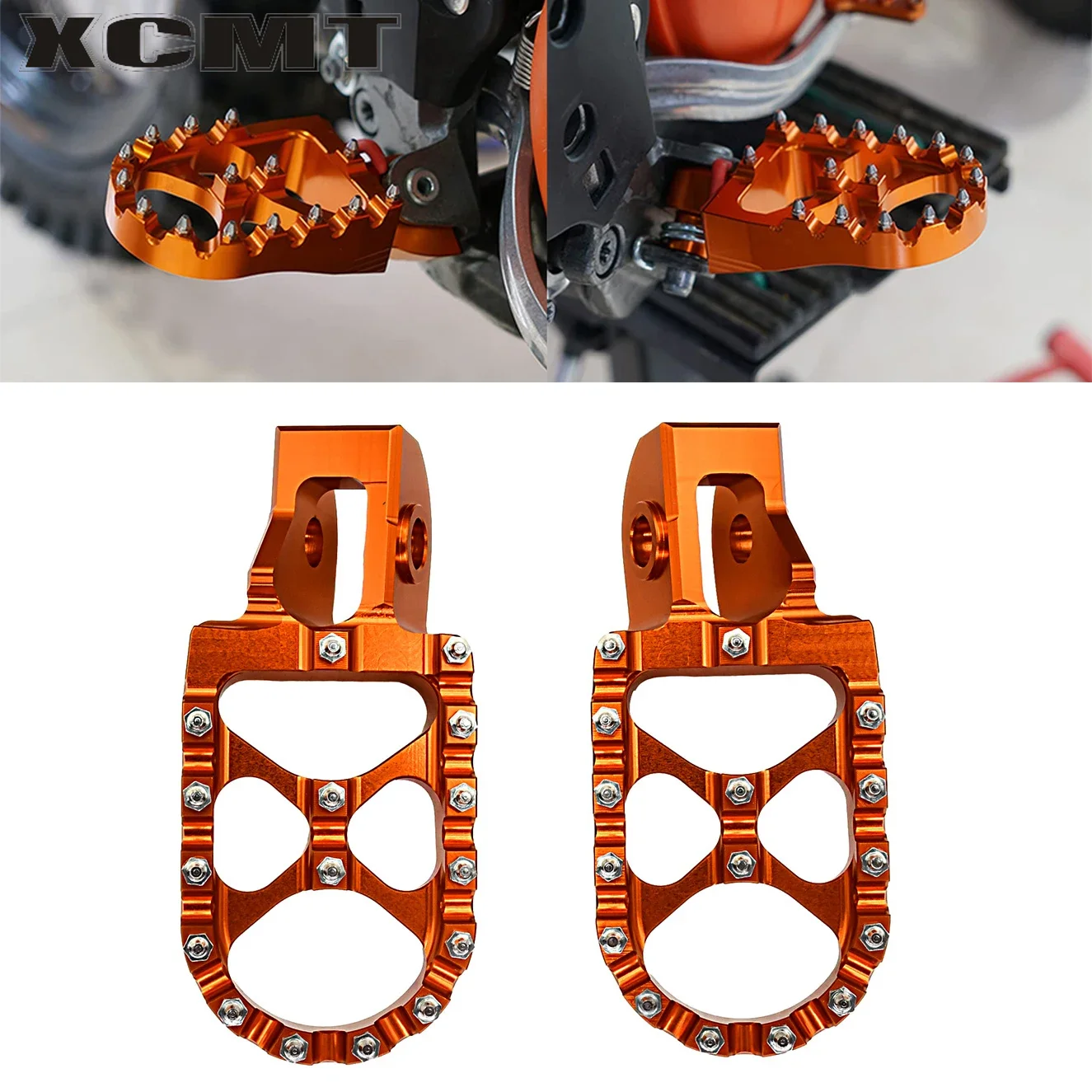 CNC Foot Pegs Pedal Footrests For KTM 125 150 200 250 300 350 450 500 SX SXF EXC - £29.82 GBP+