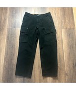 Duluth Trading Co Mens Carpenter Pants Black 36x32 Fire Flex Hose Canvas... - £22.54 GBP