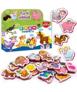 27 Foam Fridge Magnets for Toddlers 3 years Farm Animals Magnets for Kids - £15.84 GBP