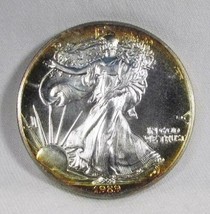 1989 American Silver Eagle w/ Rim Toning AL306 - £54.73 GBP