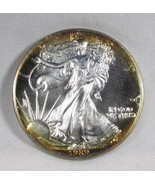 1989 American Silver Eagle w/ Rim Toning AL306 - £53.75 GBP
