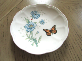 Lenox Butterfly Meadow Dessert Plate 6.5&quot; Monarch Butterfly Blue Floral - $166.31 MXN