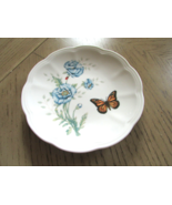 Lenox Butterfly Meadow Dessert Plate 6.5&quot; Monarch Butterfly Blue Floral - $163.05 MXN