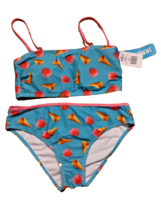 Women&#39;s Undercurrent Blue Ice Cream Cones 2 Pc. Bathing Suit Swimwear Me... - $8.95