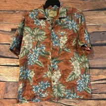 Havana Jacks Cafe Medium SS Button Up Hawaiian Shirt Camp Aloha Print Floral - £14.91 GBP