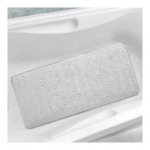 Antibacterial Cushioned Waffle Non slip PVC Foam Bath Tub Mat for Bathroom (Whit - £19.24 GBP