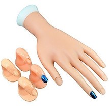 (1Pc) Movable Practice Hand & (4Pc) Practice Fingers Nail Art Display - £36.17 GBP