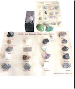 Lot Of Rocks &amp; Gems Stones See Photos Labeled Cards One From 1991 Vintage - $57.97 CAD
