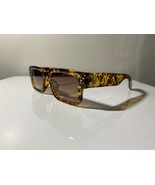 unisex, thick, rectangular sunglasses with marble like frame and brown l... - $9.50