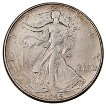 1945 50C Marche Liberty Demi Dollar En Choix Bu État Excellent Oeil Appel - $52.44