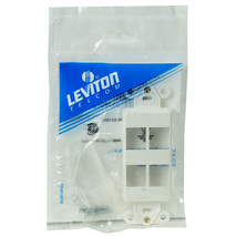 Leviton 41644-W QuickPort Decora Insert, 4-Port, White Free Shipping - £11.15 GBP