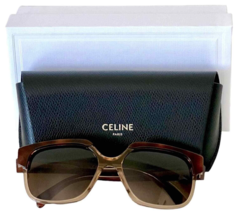 New Celine Paris CL40155I 38A BRONZE/LEOPARD Gray Lens Authentic SUNGLASSES59 - £189.30 GBP
