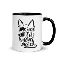 Coffee Mug For Cat Lover - Time Spent With Cats Is Never Wasted Mug, Cat Owner G - £14.79 GBP+