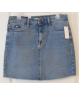 DKNY Fray Hem Denim Mid-RiseSkirt Laguna (Light Wash) Women&#39;s Sz 6-8 NWT - $23.14