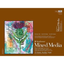 Strathmore 400 Series Mixed Media Pad, 18&quot;x24&quot;, White, 15 Sheets - £43.95 GBP