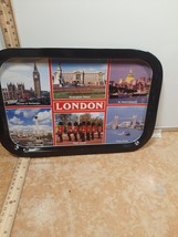 Metal Tray London England Tin 6 Major Buildings Soldiers - $2.65
