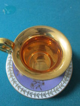 BREMER &amp; SCHMIDT - Germany - ca 1930s figural cup/saucer, gold,and purpl... - $64.35