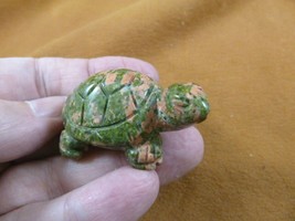 (Y-TUR-LA-572) Green Orange Tortoise Turtle Carving Figurine Gemstone Turtles - £11.29 GBP